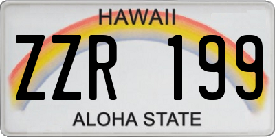 HI license plate ZZR199