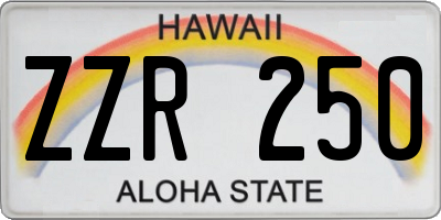 HI license plate ZZR250