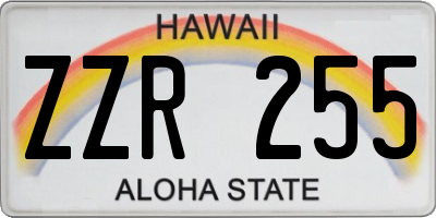 HI license plate ZZR255