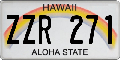HI license plate ZZR271