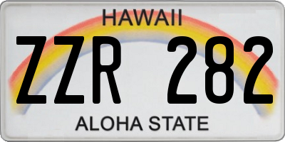 HI license plate ZZR282