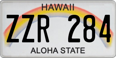 HI license plate ZZR284