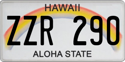 HI license plate ZZR290