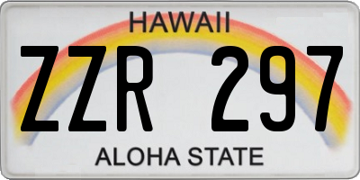 HI license plate ZZR297