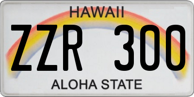 HI license plate ZZR300