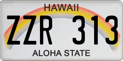 HI license plate ZZR313