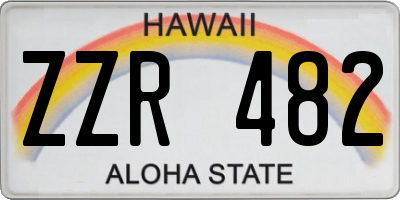 HI license plate ZZR482
