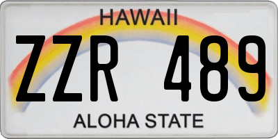 HI license plate ZZR489