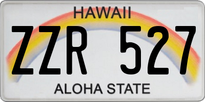 HI license plate ZZR527