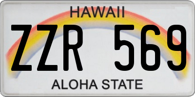HI license plate ZZR569