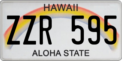 HI license plate ZZR595