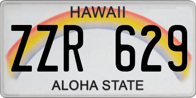 HI license plate ZZR629