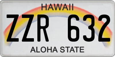 HI license plate ZZR632