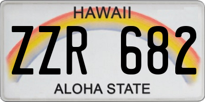 HI license plate ZZR682