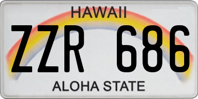 HI license plate ZZR686