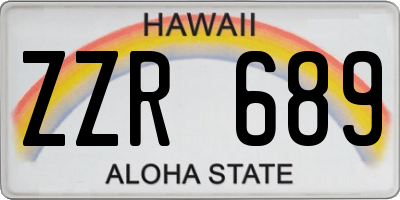 HI license plate ZZR689