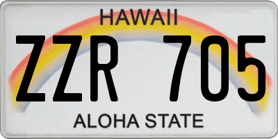 HI license plate ZZR705