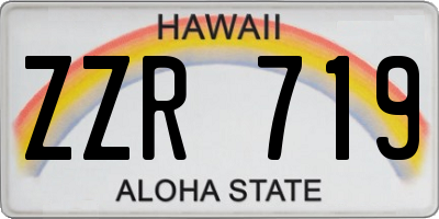 HI license plate ZZR719