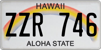 HI license plate ZZR746