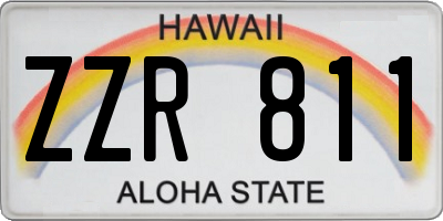 HI license plate ZZR811