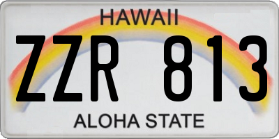 HI license plate ZZR813