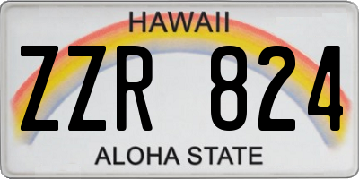 HI license plate ZZR824