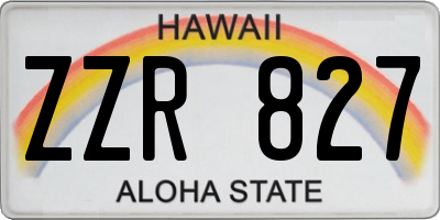 HI license plate ZZR827
