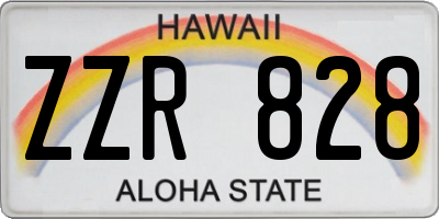 HI license plate ZZR828