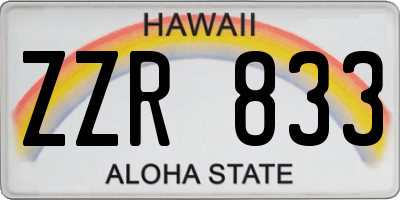 HI license plate ZZR833