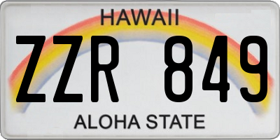 HI license plate ZZR849