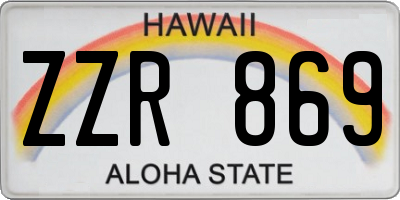 HI license plate ZZR869
