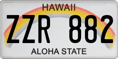 HI license plate ZZR882
