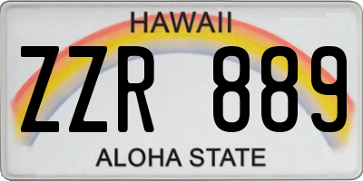 HI license plate ZZR889