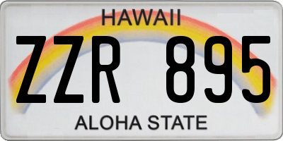 HI license plate ZZR895