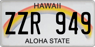 HI license plate ZZR949