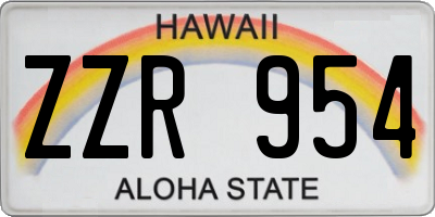 HI license plate ZZR954