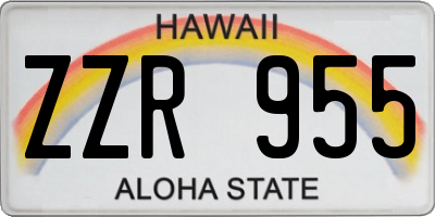 HI license plate ZZR955