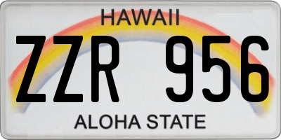 HI license plate ZZR956