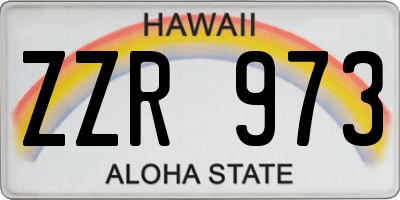 HI license plate ZZR973