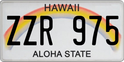 HI license plate ZZR975
