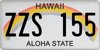 HI license plate ZZS155