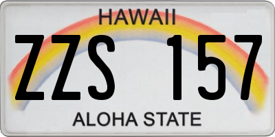 HI license plate ZZS157