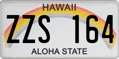 HI license plate ZZS164