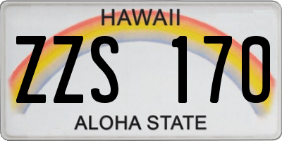 HI license plate ZZS170