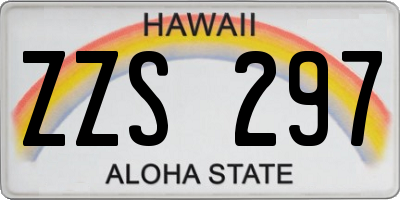 HI license plate ZZS297