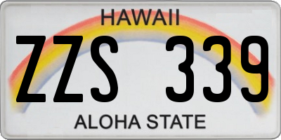 HI license plate ZZS339