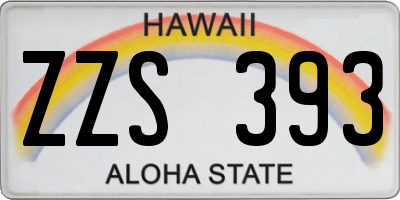 HI license plate ZZS393