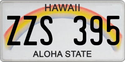 HI license plate ZZS395