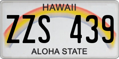 HI license plate ZZS439