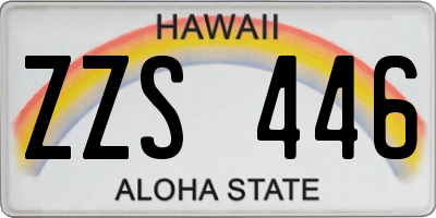 HI license plate ZZS446